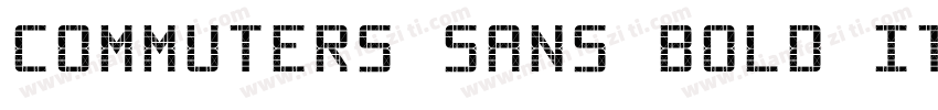 commuters sans bold italic字体转换